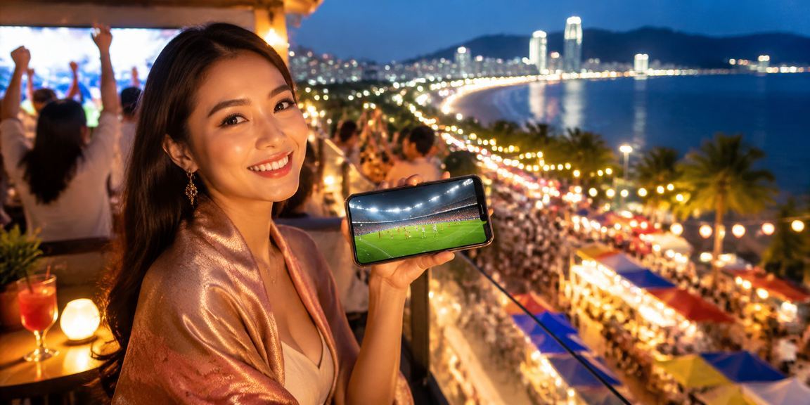 Chợ đêm Đà Nẵng minh họa thói quen xem thể thao bằng di động